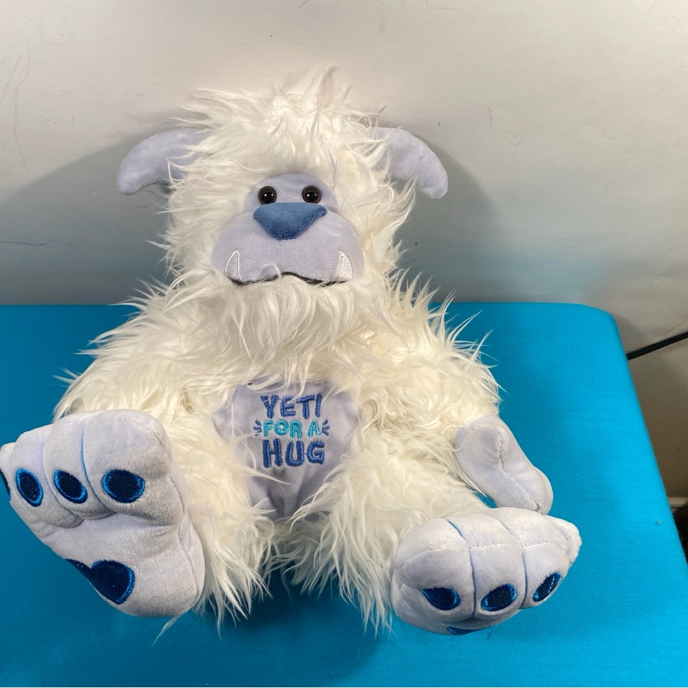 Yeti White and Blue Plush